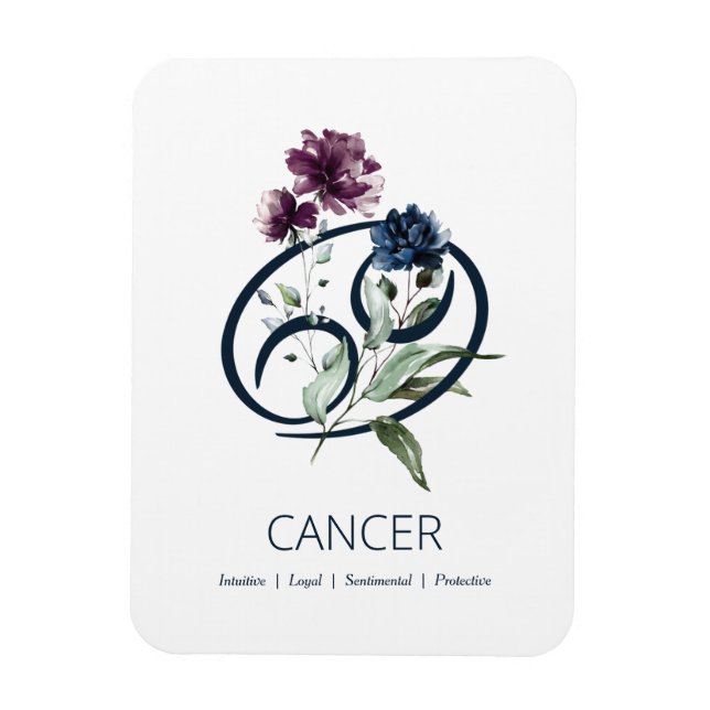 Cancer Zodiac Symbol Magnet (Vertical)