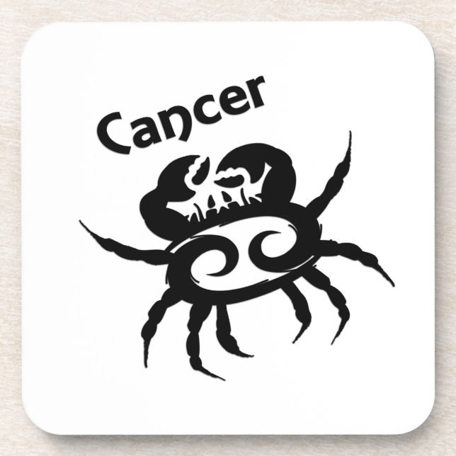 Cancer Zodiac Symbol & Sign Coaster (Front)