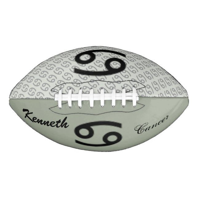 Cancer Zodiac Symbol Standard by Kenneth Yoncich Football (Front)