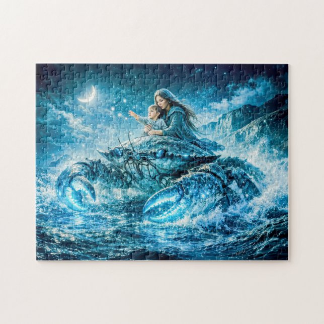 Cancer Zodiac with Mother and Child Reaching for t Jigsaw Puzzle (Horizontal)