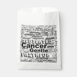 Cancer Zodiac Word Cloud Inspiration Favour Bags