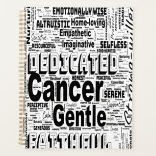 Cancer Zodiac Word Cloud Inspiration  Planner