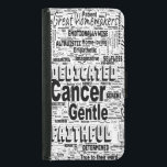 Cancer Zodiac Word Cloud Inspiration  Samsung Galaxy S5 Wallet Case<br><div class="desc">Keep your essentials safe and your zodiac energy close with this Cancer Zodiac Word Cloud Galaxy Wallet Phone Case. Designed for the deeply emotional and nurturing water sign, it features a heartfelt word cloud of traits like Loyal, Empathic, Protective, and Compassionate — qualities that define the soul of a Cancer....</div>