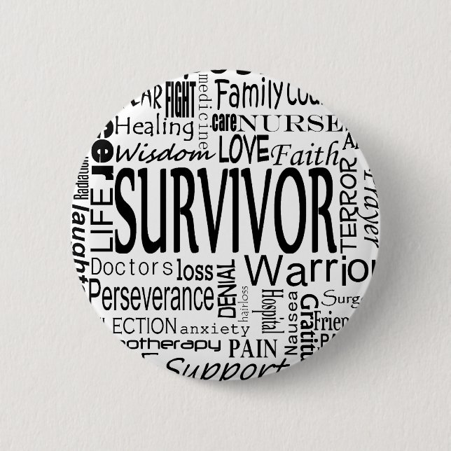 CancerWords 6 Cm Round Badge (Front)