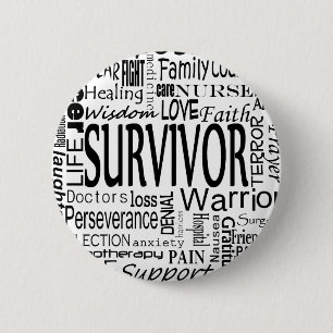 CancerWords 6 Cm Round Badge