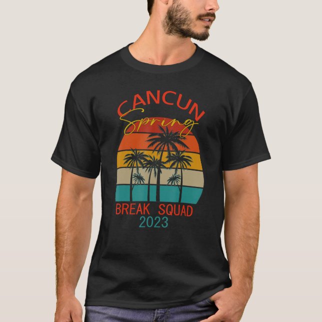 Cancun 2023 Mexico Souvenir Spring Break Summer Va T-Shirt (Front)