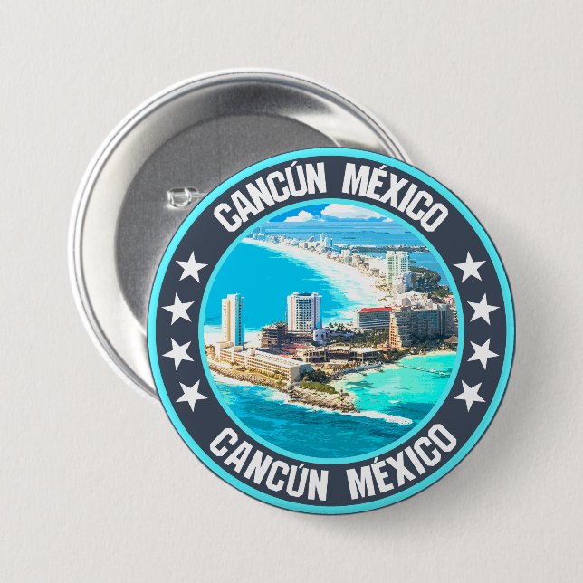 Cancún                                             7.5 cm round badge (Front & Back)