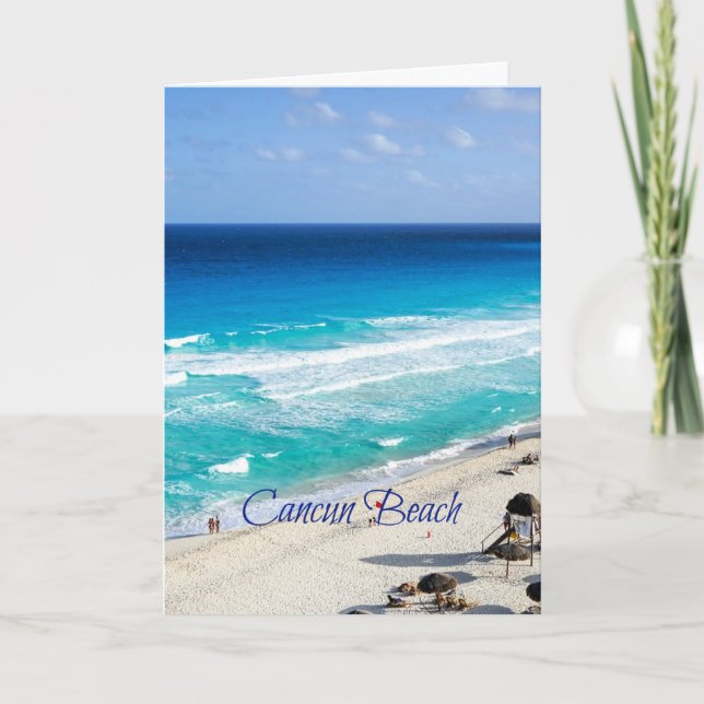 Cancun Beach, Mexico Card (Front)