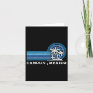 Cancun Beach Mexico Family Summer Vacation Vintage Card