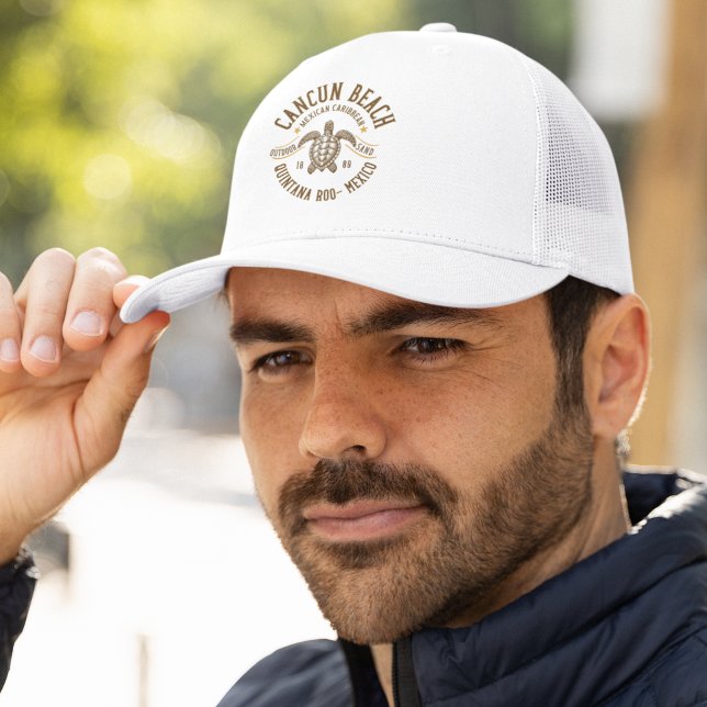 Cancun Beach Mexico | Paradise Mexican Beach Trucker Hat (Creator Uploaded)