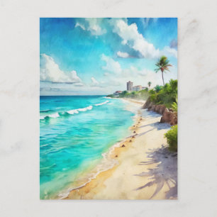 Cancun Beach Mexico Postcard