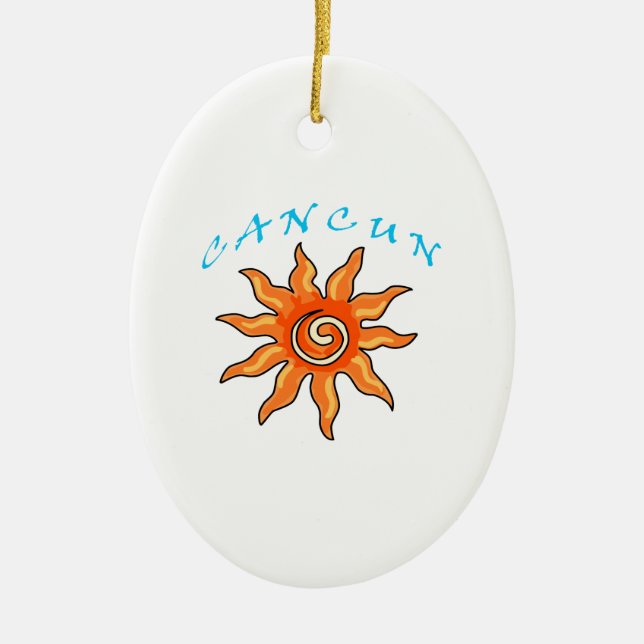 Cancun Ceramic Tree Decoration (Front)