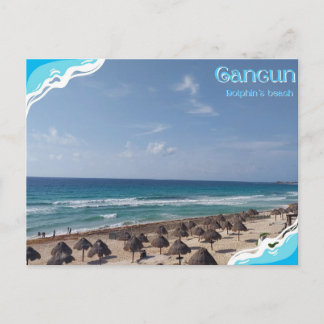 Cancun-Dolphin´s Beach Postcard