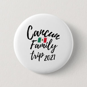 Cancun Family Trip Mexico Vacation Design 6 Cm Round Badge