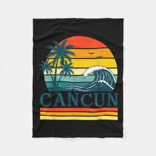 Cancun Holiday Christmas Trip Vacation Matching  Fleece Blanket