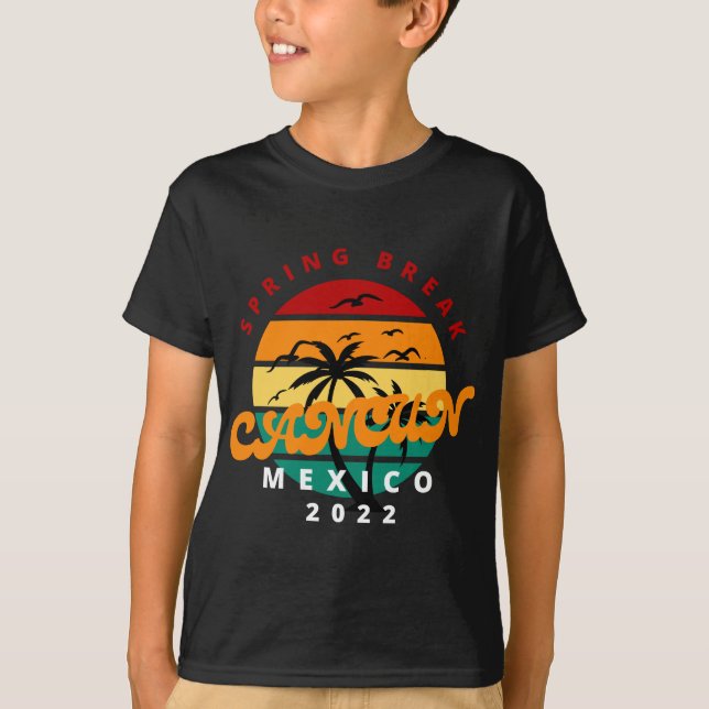 Cancun Mexico 2022 Spring Break Family Matching Va T-Shirt (Front)