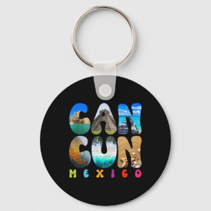 Cancun Mexico 2025 Vacation Beach Matching Family  Key Ring