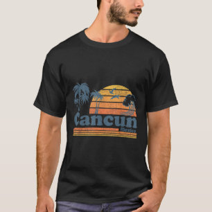 Cancun Mexico Beach Summer Vacation Sun Vintage 70 T-Shirt