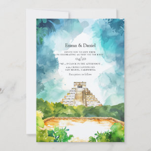 Cancun Mexico Beach Wedding Invitation