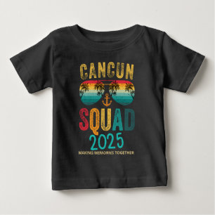 Cancun Mexico Family Squad Vacation 2025 Matching Baby T-Shirt