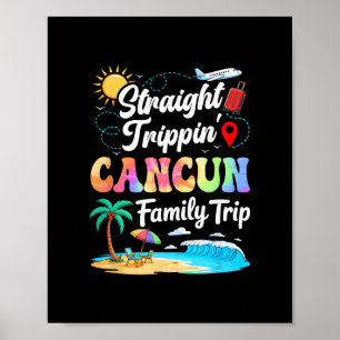 Cancun Mexico Family Vacation 2025 Straight Trippi Poster