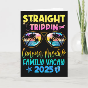 Cancun Mexico Family Vacay Vacation 2025 Straight  Card