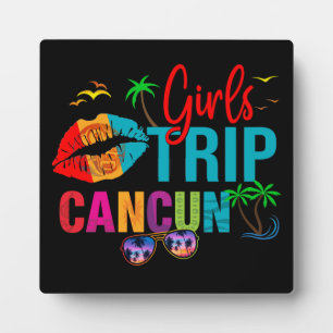 Cancun Mexico Girls Trip Colourful Vacations Plaque