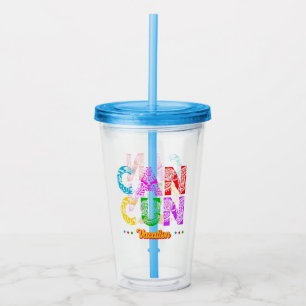 Cancun Mexico Group Vacation Adventure Acrylic Tumbler