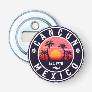 Cancun Mexico Palm Tree Vintage Travel Souvenir Bottle Opener