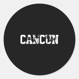 Cancun Mexico Summer Vacation  Classic Round Sticker
