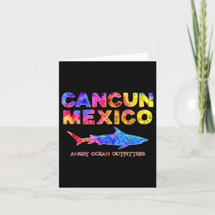 Cancun Mexico T Shirt Shark Fishing Tee Card