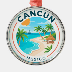 Cancun Mexico Travel Beach Mexico Metal Tree Decoration