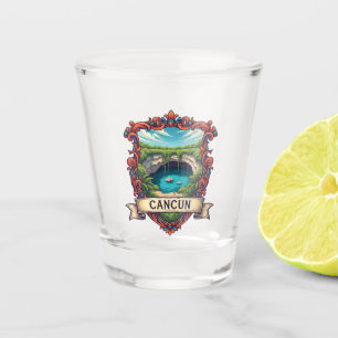 Cancun Mexico Travel Cenote Shot Glass