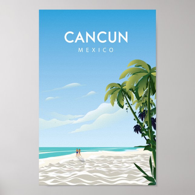 Cancun Mexico Travel poster  (Front)
