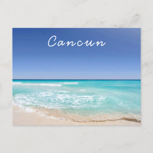 Cancun Mexico Tropical Sea Wave Beach Postcard