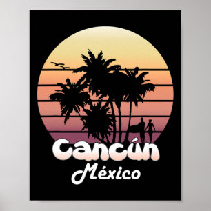 Cancun Mexico Tropical Vacation Souvenir Summer Gi Poster