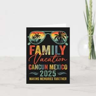 Cancun Mexico Vacation 2025 Matching Family Group  Card
