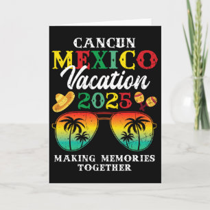 Cancun Mexico Vacation 2025 Trip Beach Matching Fa Card