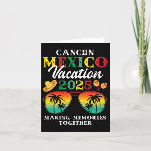 Cancun Mexico Vacation 2025 Trip Beach Matching Fa Card
