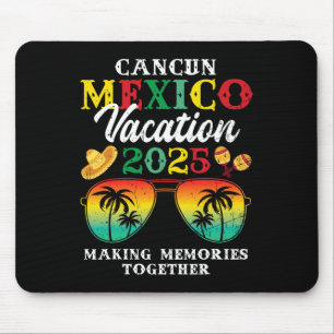 Cancun Mexico Vacation 2025 Trip Beach Matching Fa Mouse Pad