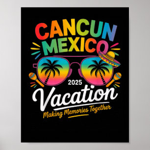Cancun Mexico Vacation Beach 2025 Trip Group Squad Poster