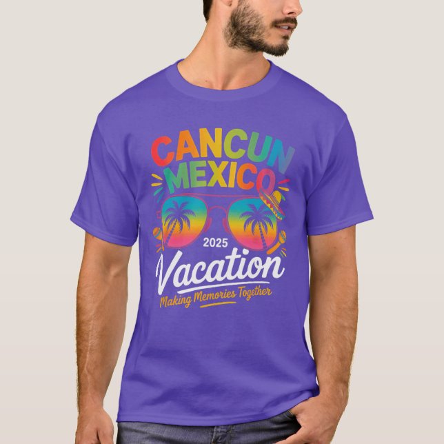 Cancun Mexico Vacation Beach 2025 Trip Group Squad T-Shirt (Front)