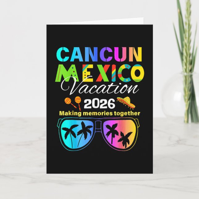 Cancun Mexico Vacation Beach 2026 Trip Group Squad Card (Front)