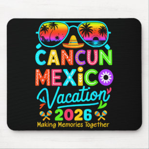 Cancun mexico vacation beach 2026 trip matching mouse pad