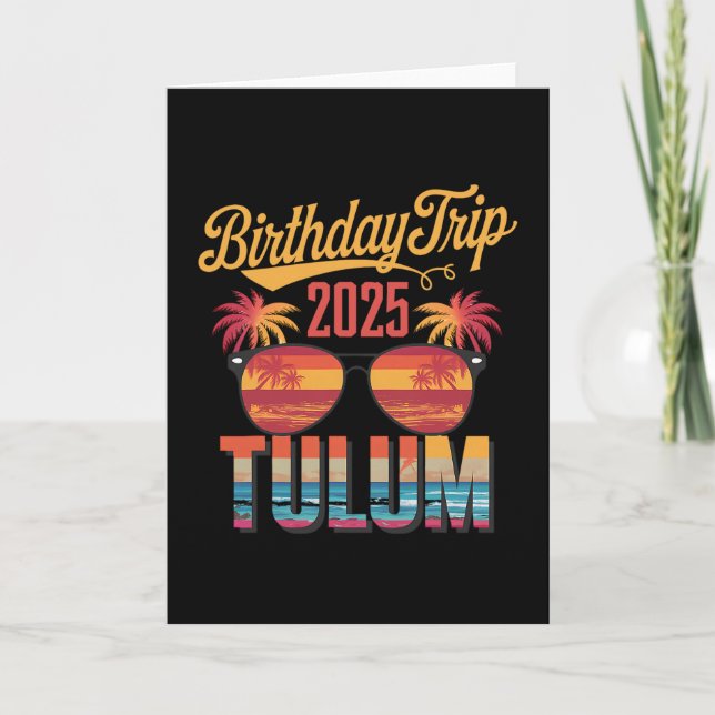 Cancún México Vacay Group 2025 Birthday Trip  Card (Front)