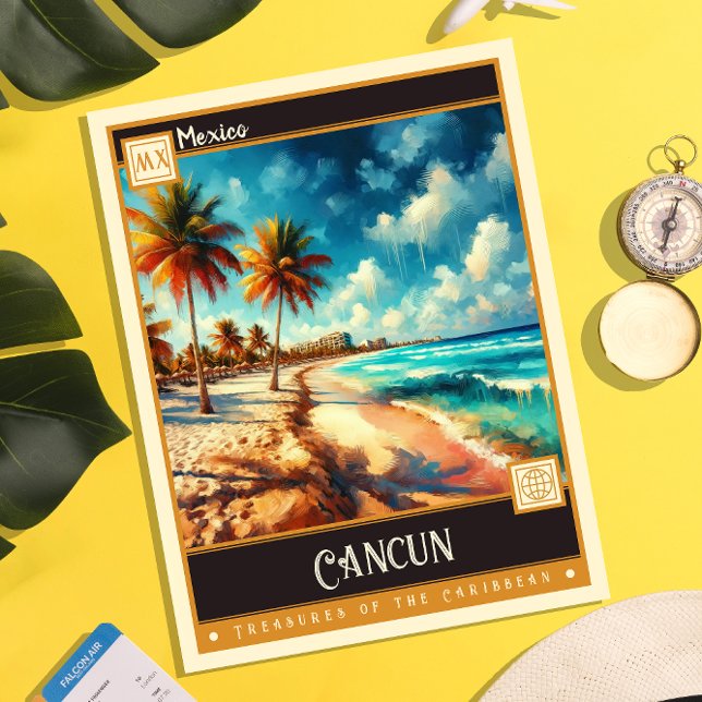 Cancun, Mexico | Vintage Painting Postcard (Creator Uploaded)