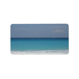 Cancun Ocean Address Label