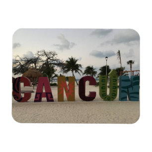 Cancun Sign – Playa Delfines, Mexico Photo Magne Magnet