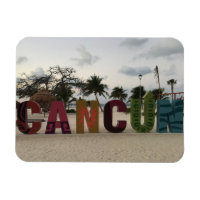 Cancun Sign – Playa Delfines, Mexico Photo Magnet