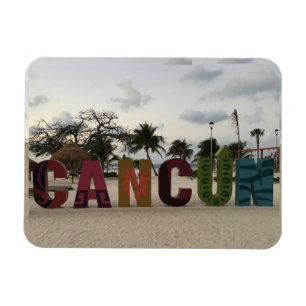 Cancun Sign - Playa Delfines, Mexico Photo Magnet